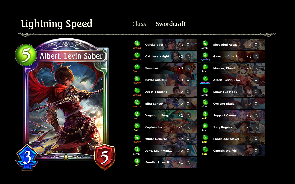 Prebuilt Deck Review Lightning Speed Articles Shadowverse Cygames